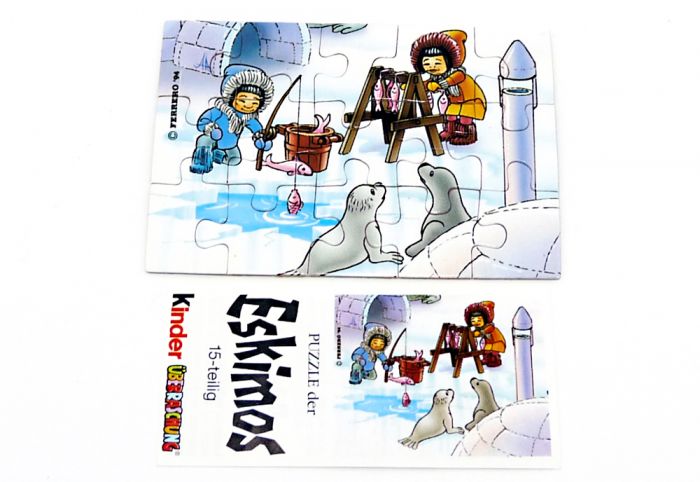 Eskimo Puzzleecke unten links mit Beipackzetteln von 1994
