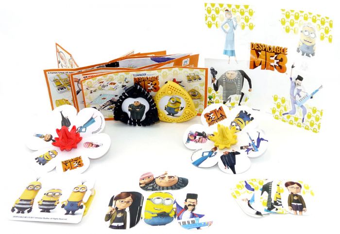 Minions 3 Spielzeug Satz aus Italien mit Beipackzetteln