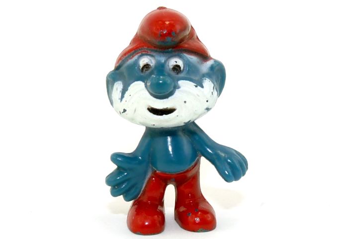 Papaschlumpf aus blauem Grundmaterial (Ü-Ei Rarität)