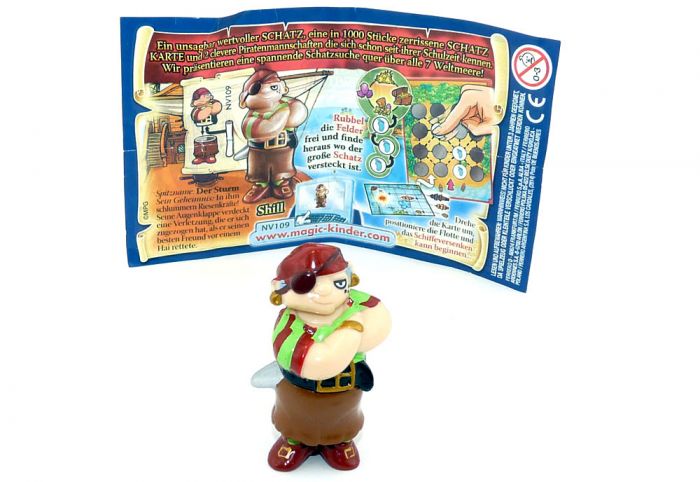 Shill mit Schatzkarte und Beipackzettel (Monster & Piraten)