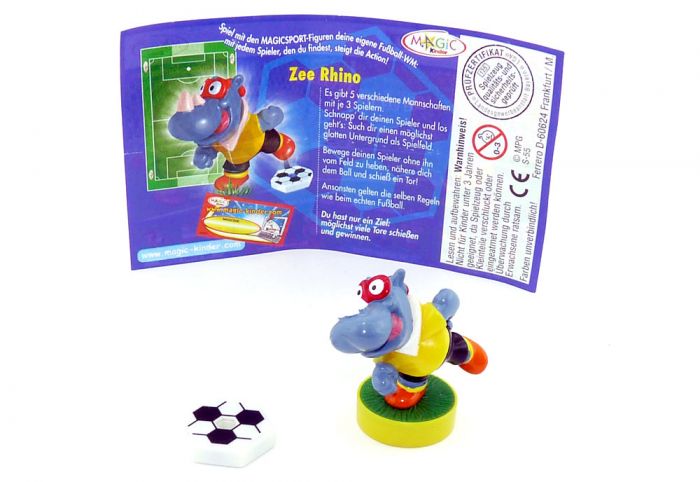 Zee Rhino mit Ball und deutschen Beipackzettel (Magic Sport)
