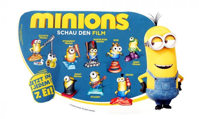 Palettenanhänger der MINIONS (Ü-Ei Werbeartikel von Ferrero)