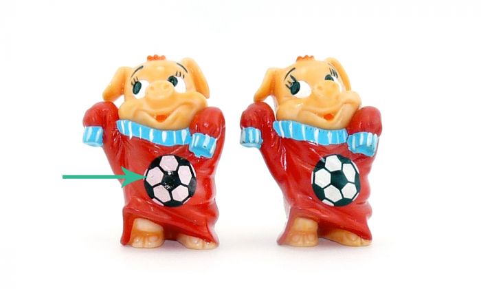 Felix Volltreffer wo die weißen Felder vom Ball rötlich sind