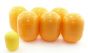 6 leere Mini Maxi Ei Kapseln in orange [Maße der Kapsel: Länge  85mm - Durchmesser 60mm]