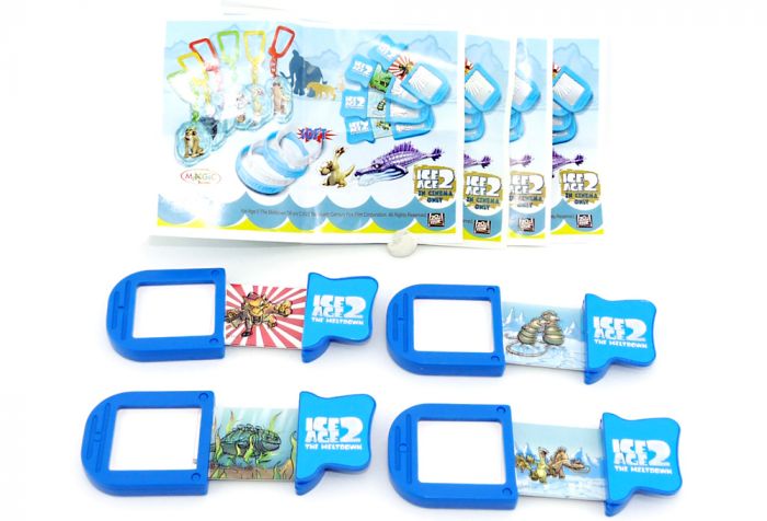 Satz Schiebebilder von ICE AGE 2 mit allen 4 Beipackzetteln