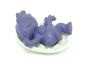 Rohling von Däumelino, Grundmaterial violett, Eierschale weiß. Aus der Serie Die Drolly Dinos von 1993
