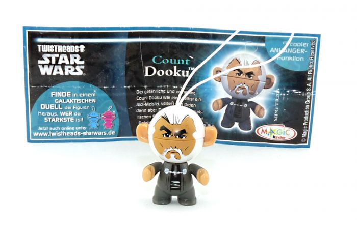 Count Dooku aus der Serie Star Wars - Twistheads mit Zettel