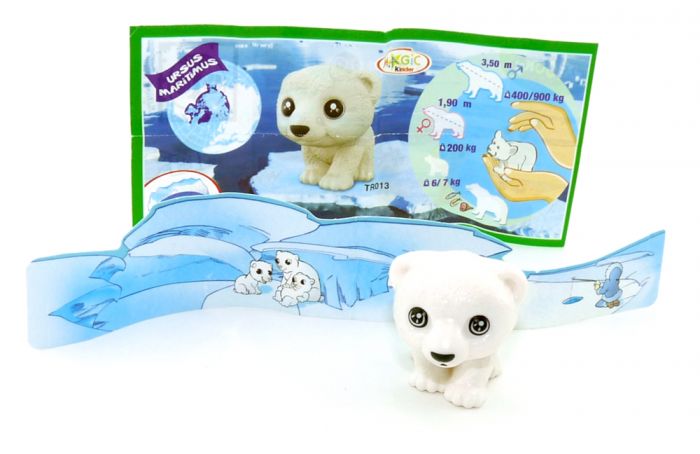 Eisbärbaby - Natoons Polarkinder Figuren (Einzelfigur mit Zettel und Rückwand)