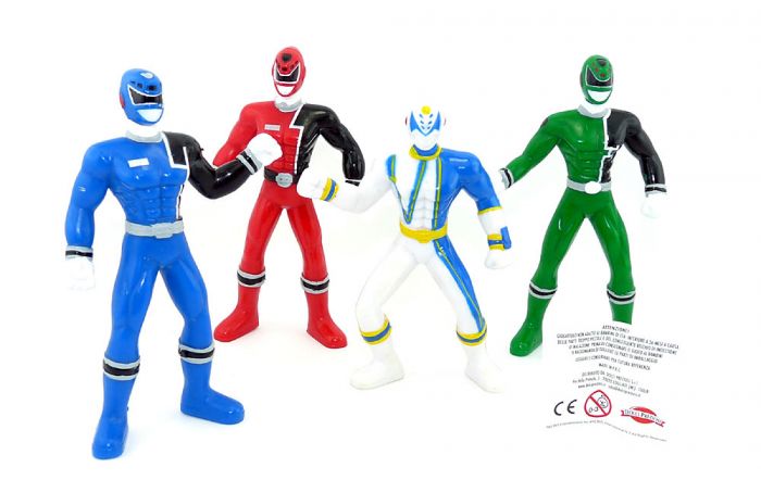 Vier coole Power Ranger Figuren. Höhe der Figuren ca. 12 cm (Dolci Preziosi)