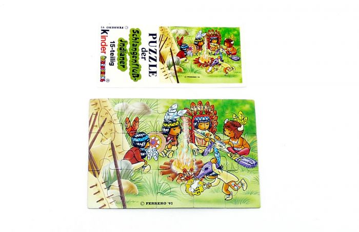 Schlangenfluss - Indianer, Puzzleecke mit Beipackzettel unten links