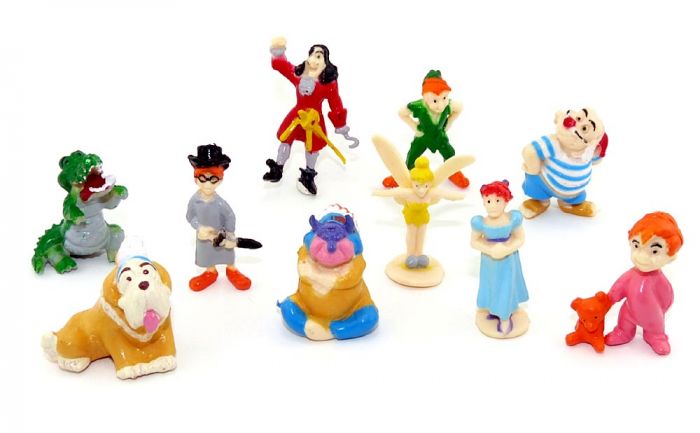 Gummi Figuren Set von Peter Pan 1994 (Firma Nestle)