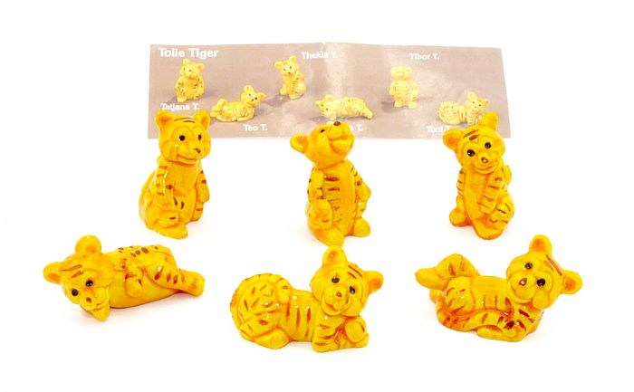 Set Tolle Tiger Figuren mit Beipackzettel von der Firma Onken