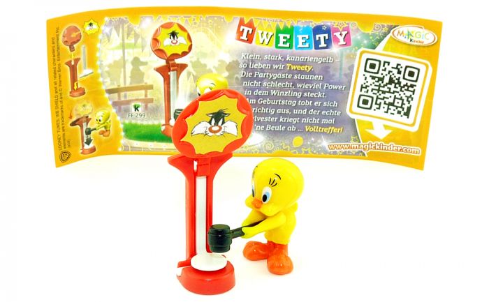 Tweety Figur mit Beipackzettel (Die Geburtstagsparty, Der kleine gelbe Vogel)
