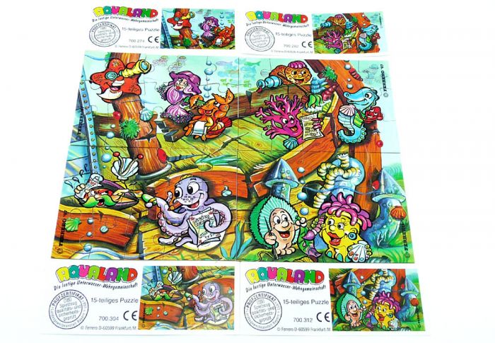 Aqualand Puzzle mit allen 4 Puzzleecken und Beipackzetteln (Superpuzzle 60 Teile)