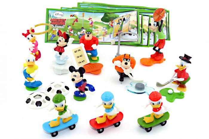 ALLE 11 Figuren von Micky Maus der Serie und alle Beipackzettel