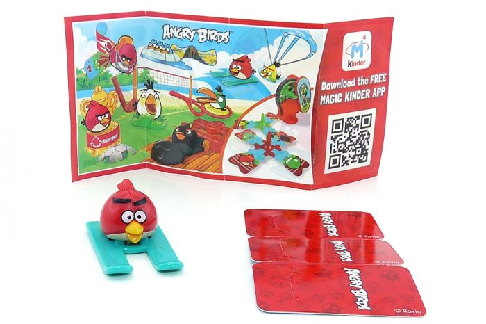 RED AUF SKIER mit Beipackzettel FF608 (Die Angry Birds)
