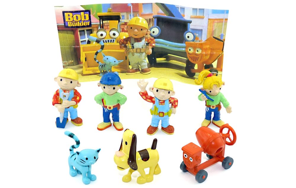 Bob der Baumeister Figurensatz Bob the Builder mit Zettel von der