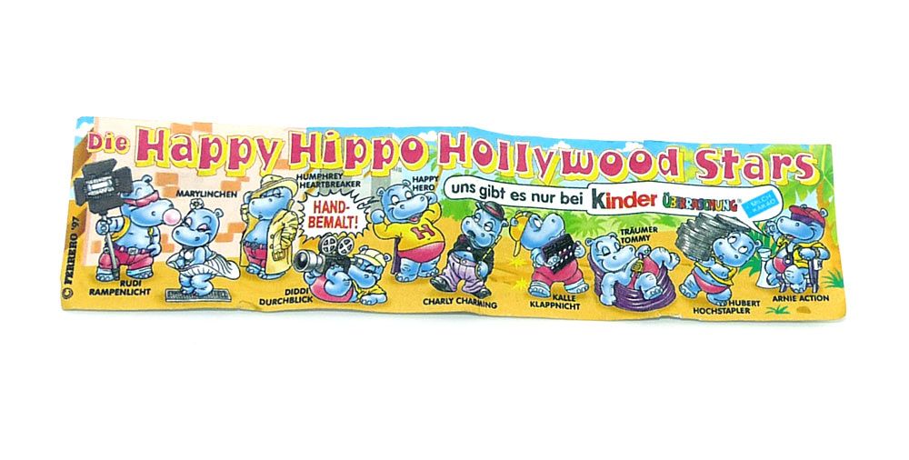 BPZ Ü-Ei Happy Hippo Hollywood Stars 1997 Komplettsatz 