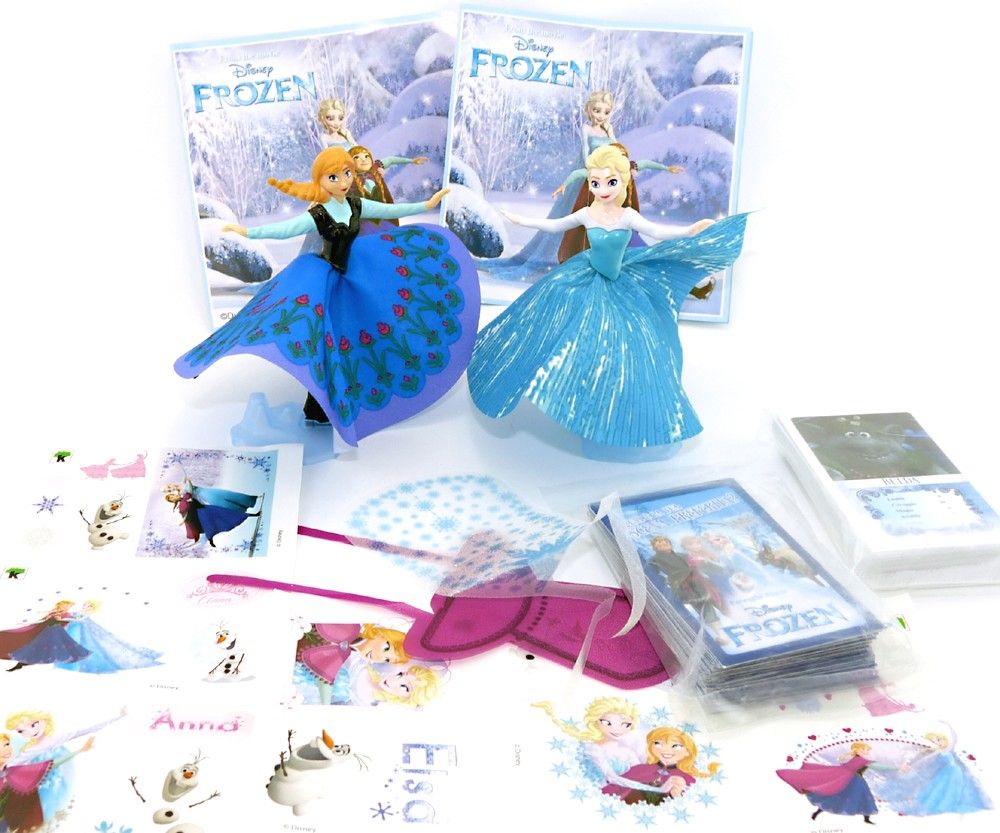 7,5cm - Blindbag / Überraschungsei 6er-Set Disney Frozen Figuren in Kapsel