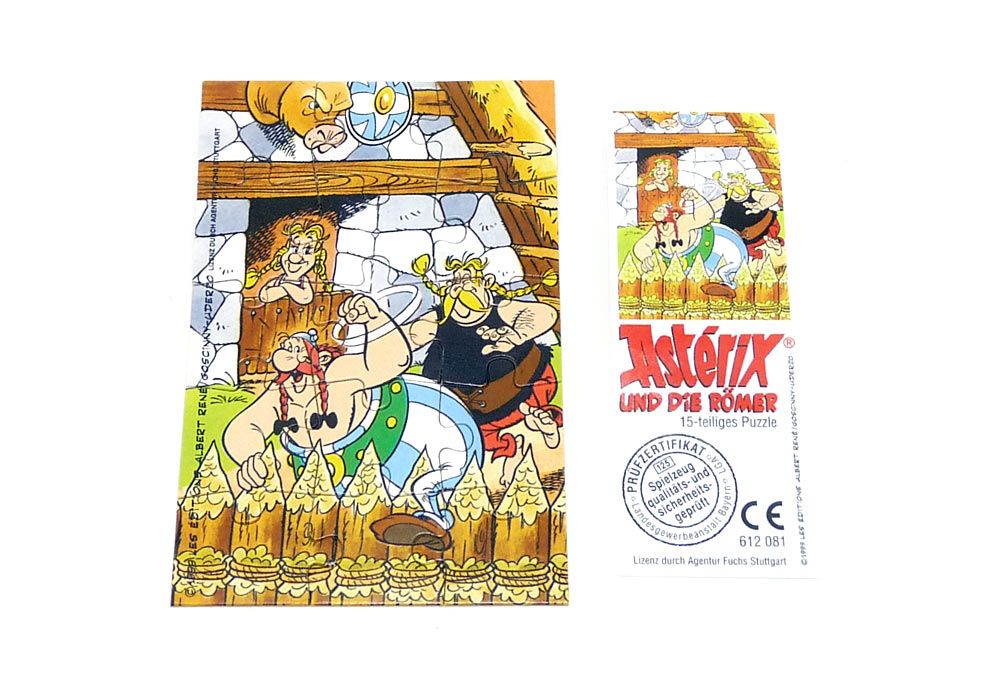 Ü Ei Beipackzettel 20 BPZ Asterix und Obelix in Amerika 5x alle 4 verschiedene 