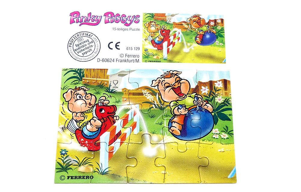 4 BPZ von 2000 Ü Ei  Superpuzzle zur Serie Pinky Piggys 