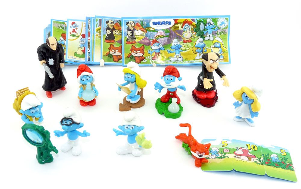 Figuren aus dem Überraschungsei von Ferrero zum sammlen Kinder Überraschung Snoopy II Figurenstaz mit Allen Zetteln