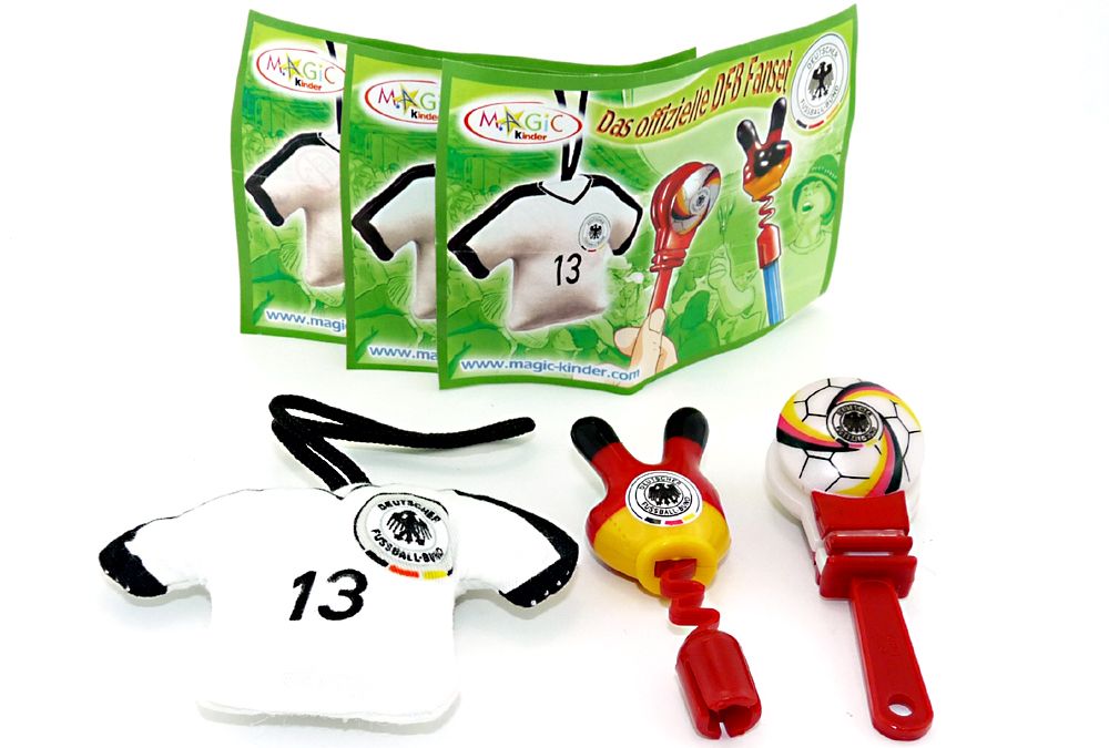 Elasto Form EM 2024 Fanset Deutschland | 4-teilig Mit Blumenkette & Trillerpfeife | Fanpaket Für Stadion