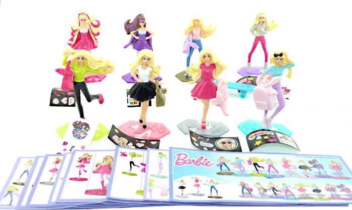 EU Satz von Barbie 2016 mit blauen neutralen Beipackzetteln