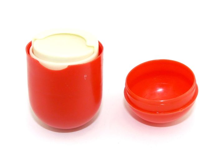 Die praktische Geldbox - Groschenbox in ROT (Alte Ü-Ei Inhalte von 1991)