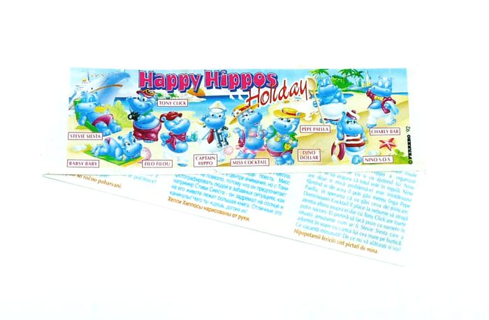 Beipackzettel der Happy Hippos Holiday von 1992