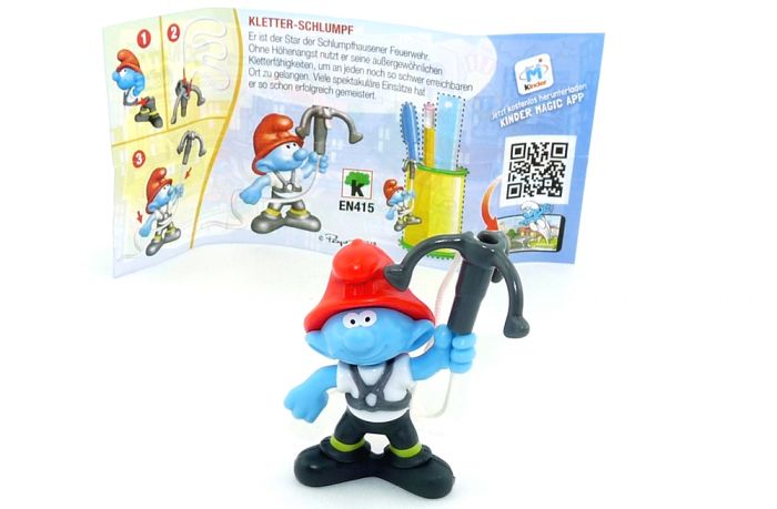 Kletter Schlumpf EN415 mit Beipackzettel (Schlümpfe in der City)