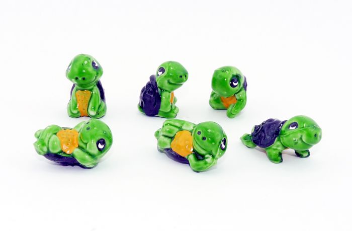 Trödel Tortugas Set mit 6 niedlichen Figuren (Firma Bofrost )