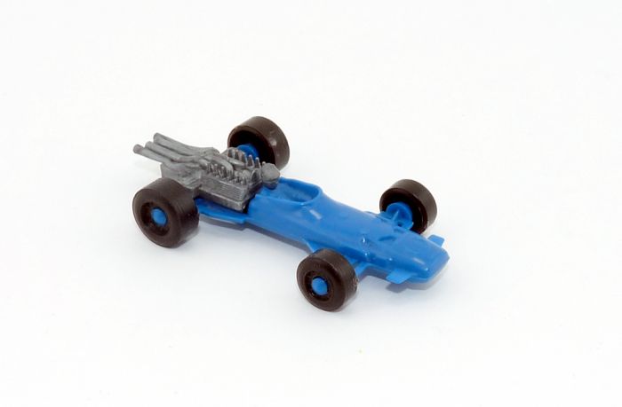 Blauer alter Rennwagen