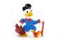 Dagobert Duck Figur mit Geldtasche, Stock und Zylinder. Höhe der Figur ca. 6 cm
