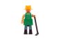 Gärtner (hell) mit Harke und gelben Hut (Steckfigur)
