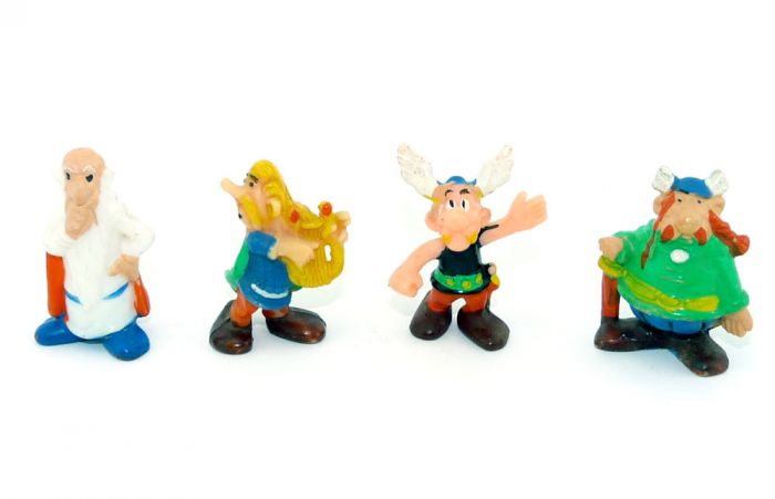 Satz Asterix mit: Majestix - Troubadix und Miraculix (Alte Ü-Eier Figuren)