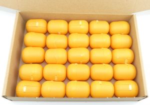 25 Überraschungseier Kapseln in orange (Ü-Eier Kapsel von Ferrero)
