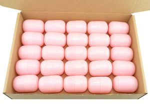 25 Ü-Ei Kapseln in ROSA glänzend