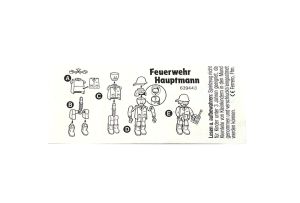 Beipackzettel der Serie  Feuerwehr - Übung von 1990. Feuerwehr Hauptmann 639443