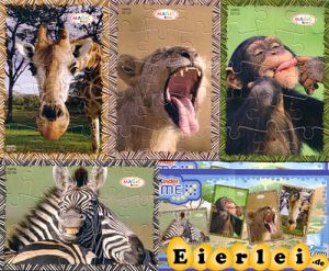 Tierpuzzle komplett aus Deuschland 2009 mit 4 Beipackzettel