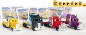 Satz American Trucks als Mini Modelle mit allen 4 Beipackzetteln