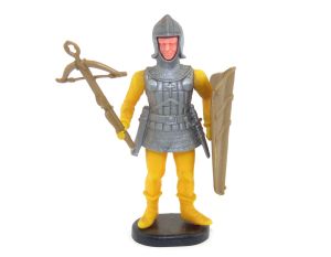 Ritter gelb mit goldener Armbrust und Schild. (Ritter mit Armbrust 1987)