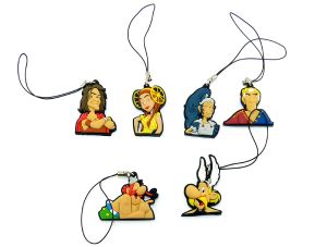 Asterix Set mit 6 Anhängern von 2007 Les Editions