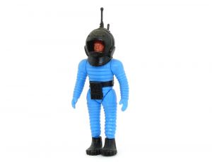 Astronaut aus blau - schwarzem Grundmaterial