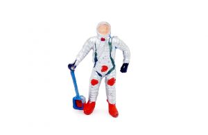 Astronaut in silber mit Schaufel (Alte Ü-Ei Figuren)