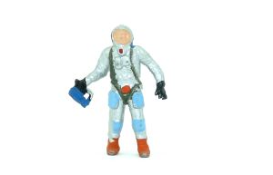 Astronaut mit Metallsucher in silber (Alte Ü-Ei Figuren)