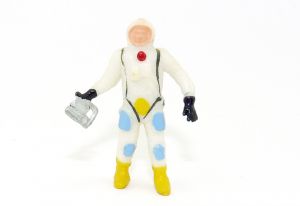 Astronaut mit Metallsucher in weiß 1 A Zustand (Alte Ü-Ei Figuren)