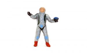 Astronaut mit Laserpistole in silber (Alte Ü-Ei Figuren)
