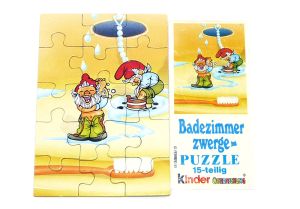 Puzzleecke unten links von den Badezimmerzwergen mit Beipackzettel