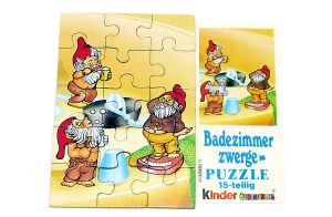 Puzzlecke unten rechts von den Badezimmerzwergen mit Beipackzettel